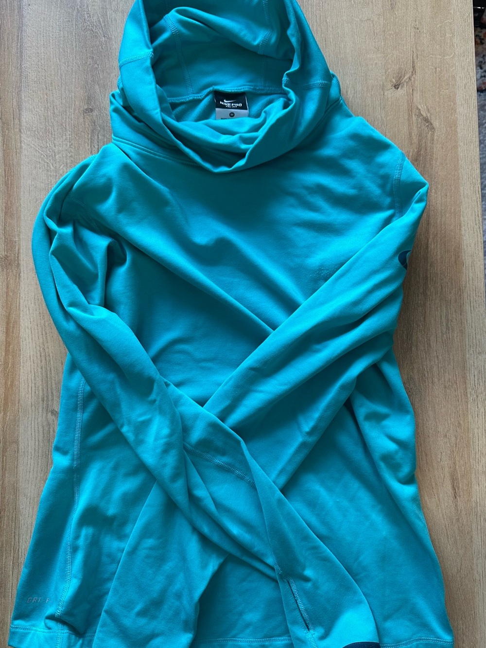 Women's Teal Hooded Performance Sweater